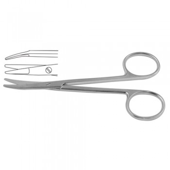 Kilner Dissecting Scissor Curved Stainless Steel, 12 cm - 4 3/4"
